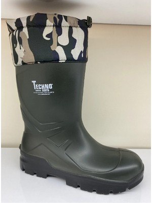 Techno Boots -30 Derece Soğuğa Dayanıklı 35 cm Kısa Boy Su Geçirmez Unisex O4 Çeliksiz Burunsuz Poliüretan Çizme