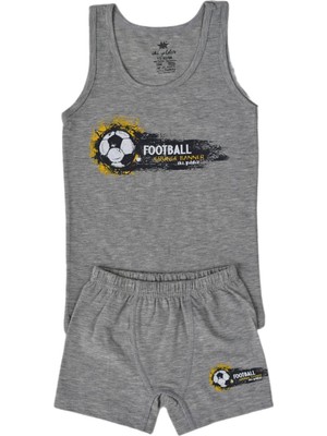 İki Yıldız Erkek Çocuk Futboll Baskılı Atlet Boxer Takım 6047 BGL-ST03475