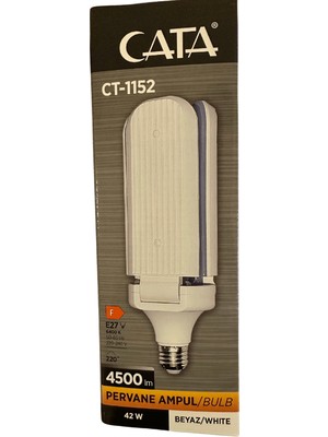 Cata CT-1152 42W 6400K (Beyaz Işık) E27 Duylu LED Pervane Ampul (8 Adet)