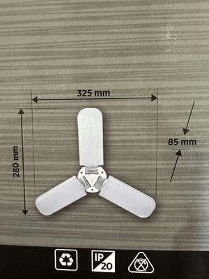 Cata CT-1152 42W 6400K (Beyaz Işık) E27 Duylu LED Pervane Ampul (8 Adet)