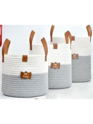 Luna Cucina Jüt 3'Lü Kulplu Organizer Gri