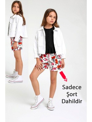 Miniğimin Cicileri Çiçek Desenli Çocuk Şort