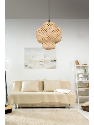 Istanbul Avize Rattan 20 cm Avize Bambu,iskandinav,bohem,modern Aydınlatma