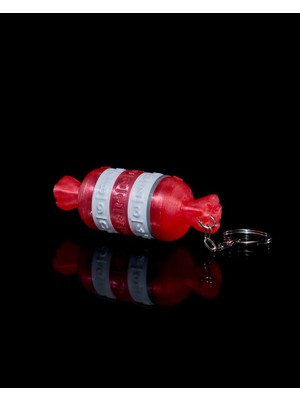 Turansoy Craft Cadılar Bayramı Şeker Paketli Şifreli Kırmızı Anahtarlık Çanta Süsü 10CM