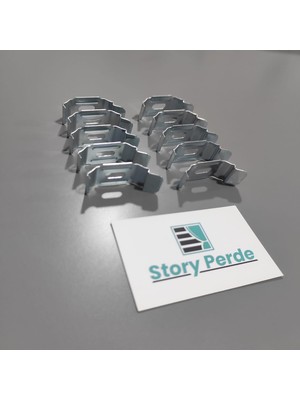 Story Perde Stor Perde Metal Takma Aparatı ( Metal Potray ) 3,7 cm Kasaya Uyumlu ( 10 Adet )