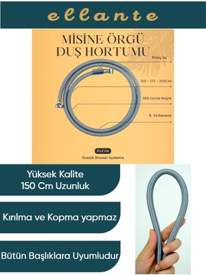 Ellante Masajlı Çok Fonksiyonlu Ayarlanabilir Filtreli Arıtmalı Krom Duş Başlığı Lüks Kaliteli Duş Seti