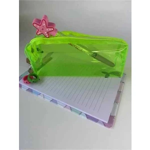 Şeffaf Kalem/makyaj Çantası 20X8 Yeşil