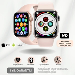 Yeni Nesil Watch 7 Ios Android Uyumlu Spor ve Sağlık Sensörlü T700S Bluetooth Aramalı Akıllı Saat