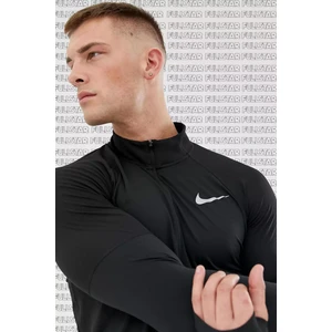 Dri Fit Element Top Half Zip Sweatshirt Erkek Uzun Kollu Yarım Fermuar Sporcu Üstü Siyah
