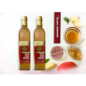 Yıllanmış Elma Sirkesi Içilebilir Doğal Fermantasyon 500 ml 2'li Paket (1000 Ml)