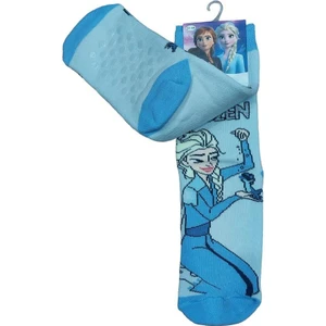 Frozen Elsa Tabanı Kaydırmaz Kışlık Havlu Çocuk Çorap