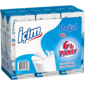 Sade Süt 6X200 ml 6'lı Paket