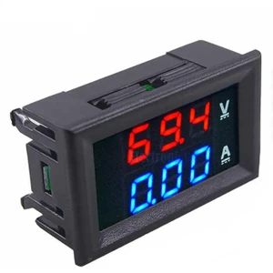 Roba Dc 0-100V 10A Dijital Voltmetre Ampermetre DSN-VC288  Mavi Kırmızı 0.28” 3 Hane 7 Segment Gösterge  Voltaj Akım Ölçer Ekran