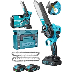 598VT Otomatik Yağlama 10 Pilli Çift Akülü Şarjlı Akülü Budama Testeresi Odun Kesme Makinesi