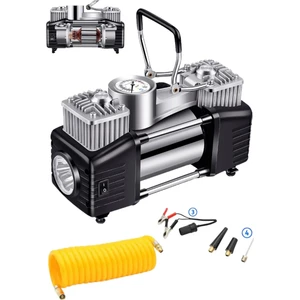Profesyonel 930P Çift Pistonlu 12 V 230 Psi Dakikada 85 Lt Araç Araba Lastik Bot Şişirme Kompresörü
