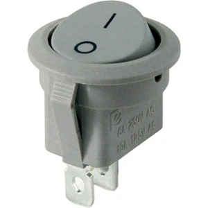 Powermaster Gri 2 Pinli Işıksız Yuvarlak Açma Kapama Anahtarı On Off Anahtar IC-133B