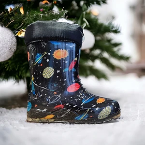 Çocuk Çizme Kar Botu Soğuk ve Su Geçirmez Içi Kürklü