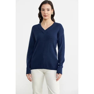 V Yaka Triko Kazak - Lacivert