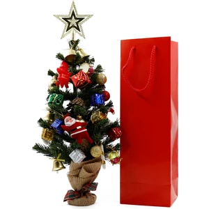 Repro Design Şişe Boy Kırmızı Premium Karton Çanta  12 x 35 x 8 cm Karton Poşet 3 Adet