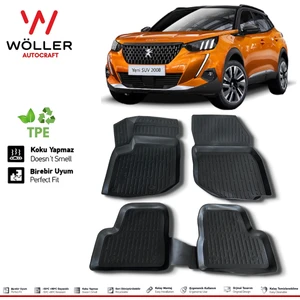 Peugeot 2008 Paspas 2019 Sonrası 3D Havuzlu Wöller Paspas