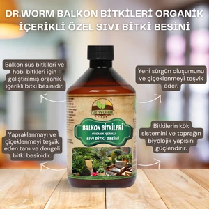 Dr. Worm Balkon Bitkileri Organik Içerikli Sıvı Bitki Besini 500 ml