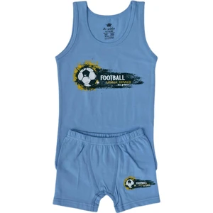İki Yıldız Erkek Çocuk Futboll Baskılı Atlet Boxer Takım 6047 BGL-ST03475