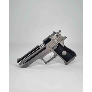 Deagle Tabanca Tasarımlı Kırmızı Alevli Doldurulabilir Gazlı Mini Tabanca Görünümlü İlginç Çakmak