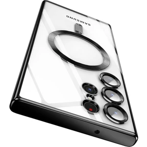 Samsung Galaxy S24 Ultra Kılıf Magsafe Kamera Lensli Korumalı Şeffaf Silikon Kapak