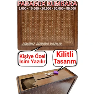 Akat Shop Parabox Kumbara Isteğiniz Doğrultusunda Üzerine Isim Yazılır, Talebinize Göre Kilitli Veya Kilitsiz