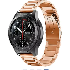 22 mm Universal Paslanmaz Çelik Kordon Akıllı Pimli Rose Gold