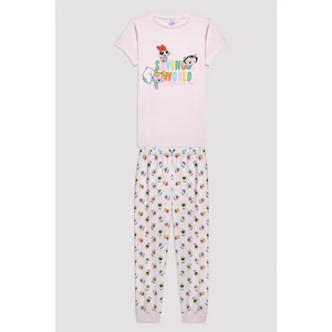 Kız Çocuk Powerpuff Girls Pembe Pijama Takımı