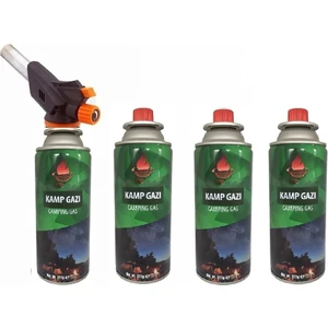 Pürmüz Çakmak Başlık ve 4 Adet 227 gr Gaz Kartuşlu Pürmüz Set