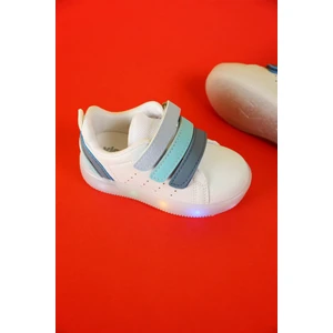 Sun Işıklı Erkek Çocuk Beyaz Mavi Sneaker