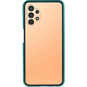 Seashell Digital Samsung Galaxy A13 4g Metal Tampon+Çift Taraflı Temperli Cam Manyetik Anti-Shock 360 Derece Koruma Cep Telefonu Kapak Yeşili (Yurt Dışından)