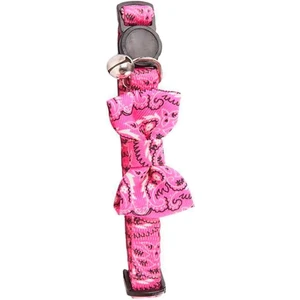 Papyonlu Kedi Boyun Tasması Pembe
