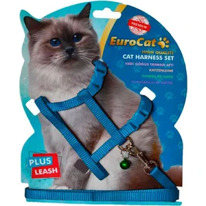 Eurocat Kedi Göğüs Tasma Seti Mavi