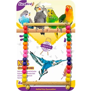 EuroBird Kuş Salıncağı Renkli Boncuklu 16 cm