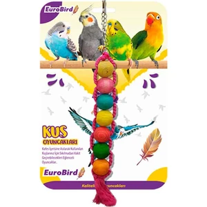 Euro Bird Kuş Oyuncağı Ahşap Dizili Boncuklu