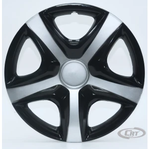 Oto Cirit Jant Kapağı Siyah-Gri Kırılmaz 16" Yıldız Model (Amblem Hediyeli) (1 Adet)