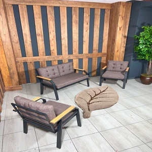 UFUK HOME Kavacık 2 1 1 Bahçe Takımı, Bahçe Mobilyası, Balkon Takımı, Kahverengi Balkon Oturma Grubu