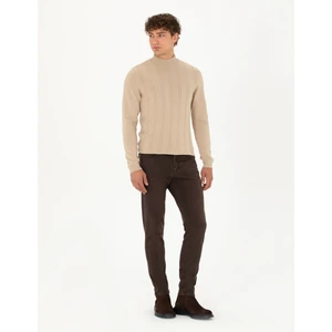 Pierre Cardin Erkek Kahverengi Slim Fit Jean Pantolon 50274329-VR029