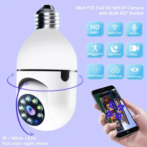 Yeni Nesiil Ip Kamera Gece Görüş Kablosuz Akıllı Ampul Wifi Camera Uzaktan Izlemeli