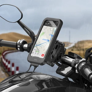 Profesyonel Telefon Tutucu Motosiklet Bisiklet Scooter Için Gidon Telefon Tutucu 4.5-7 Inç Tüm Telefonlara Uyumlu CA101