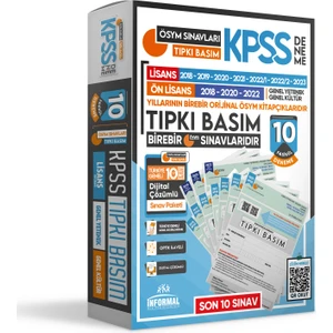 İnformal Yayınları 2024 Lisans-Ön Lisans KPSS ÖSYM Çıkmış Soru Tıpkı Basım Türkiye Geneli D.Çözümlü 9'lu Paket Deneme