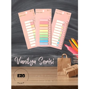 3'lü Set Post-It Sticky Notes Şeffaf Renkli Yapışkan Not Kağıtları Defter Yer Imleri