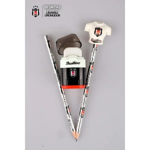 2023 Yeni Sezon Lisanslı  2'Li Kurşun Kalem Ve Silgili Kalemtraş Seti
