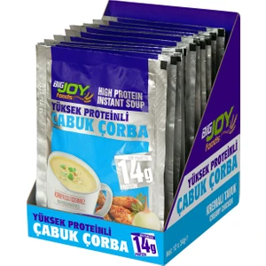 Bigjoy Sports Bigjoy Foods Yüksek Proteinli Çabuk Çorba Kremalı Tavuk 12 ADET*34GR-14GR Protein