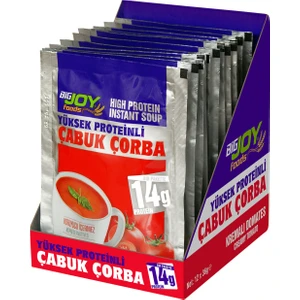 Bigjoy Sports Bigjoy Foods Yüksek Proteinli Çabuk Çorba Domates 12 ADET*36GR-14GR Protein