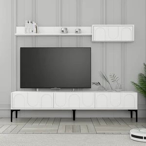 Variant Mobilya Variant Lyon Duvar Raflı Tv Ünitesi - Beyaz / Siyah