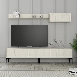 Variant Mobilya Variant Lyon Duvar Raflı Tv Ünitesi - Krem / Siyah